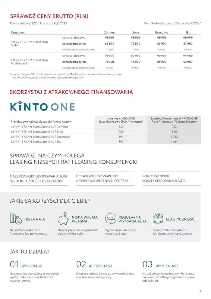 Gazetka Toyota AYGO X 2025 od 31 stycznia do 31 grudnia 2025 - Strona 5