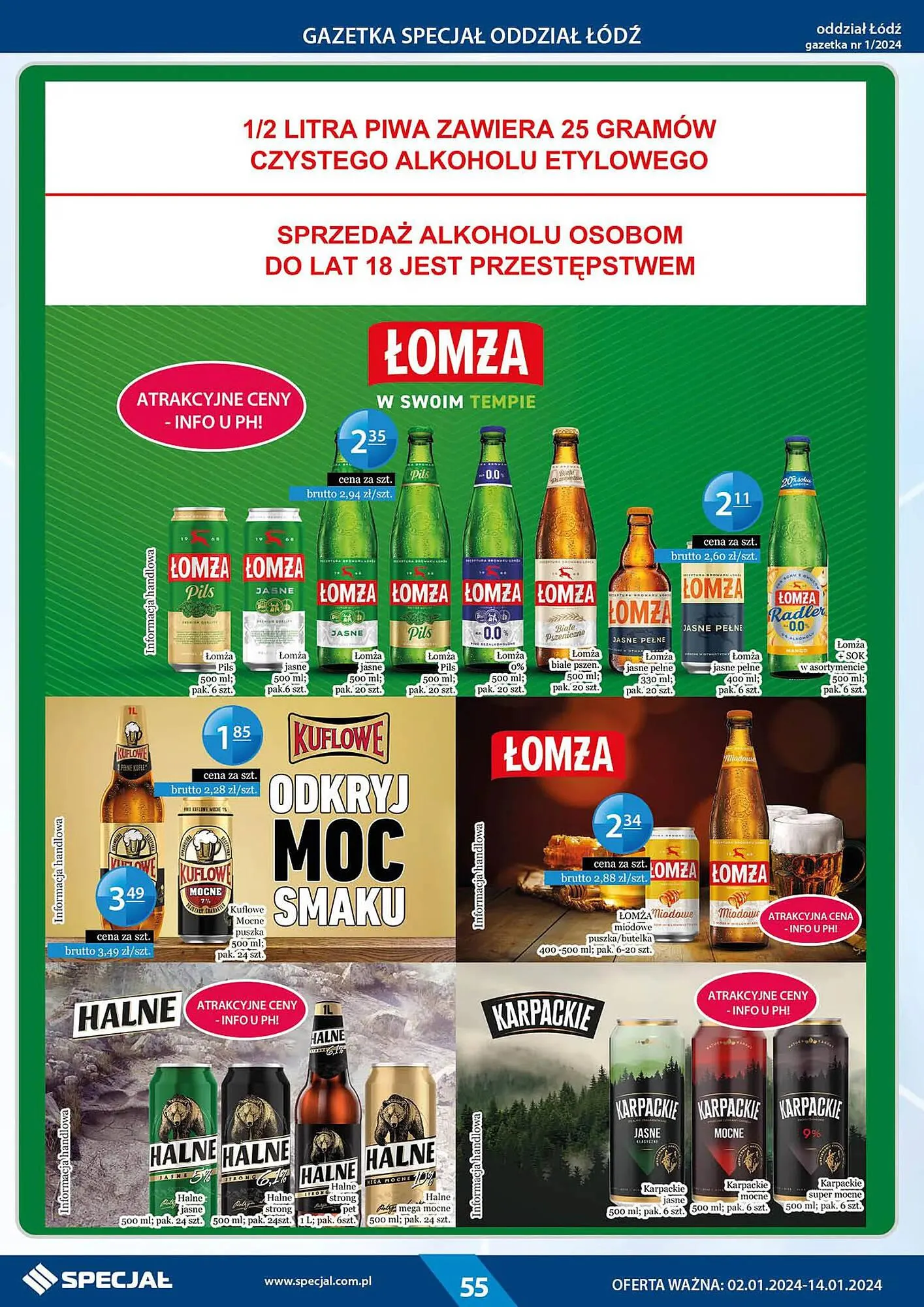 Gazetka Specjał gazetka od 2 stycznia do 14 stycznia 2024 - Strona 55