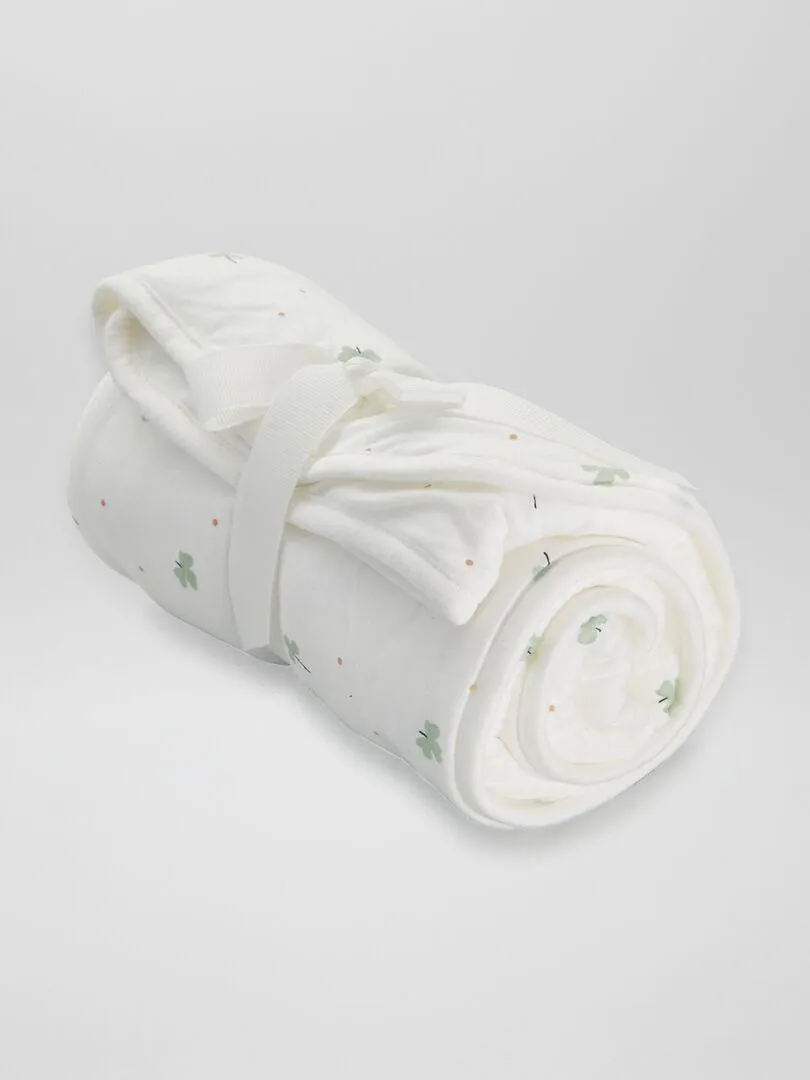 Couverture petit format en polaire - Blanc