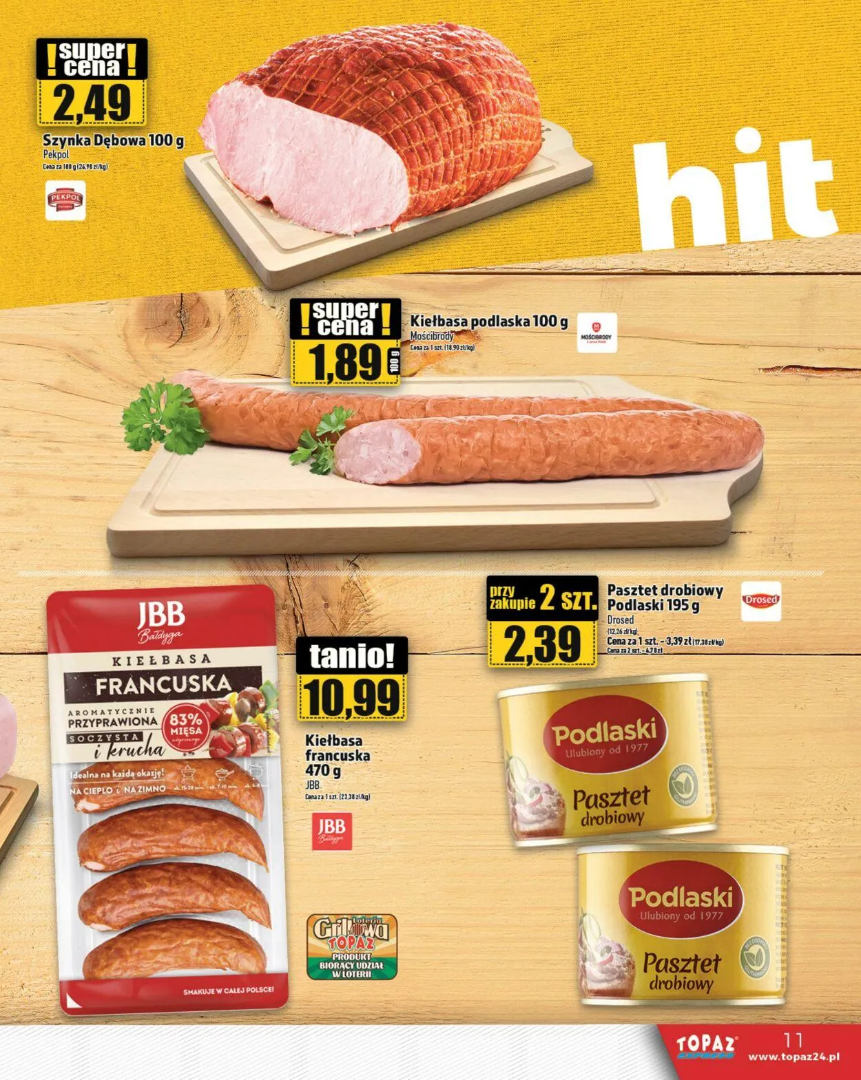 Gazetka Topaz Aktualna gazetka od 10 lipca do 24 lipca 2024 - Strona 11