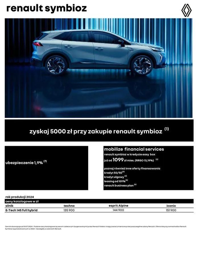 Gazetka Renault Symbioz od 6 lipca do 6 lipca 2025 - Strona 1