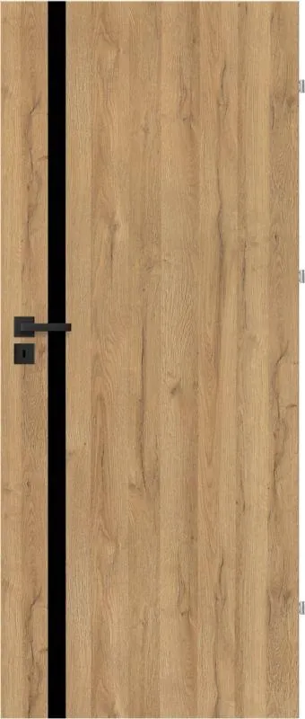 Drzwi pełne Exmoor 80 prawe dąb grandson czarna linia