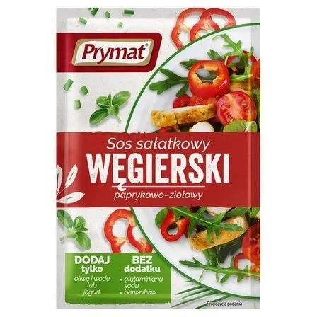 PRYMAT SOS SAŁATKOWY WĘGIERSKI PAPRYKOWO-ZIOŁOWY 9 G 0.009 kg