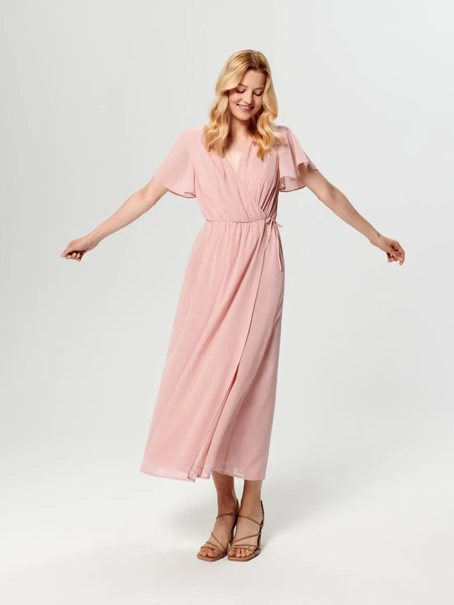 Sukienka midi z wiązaniem