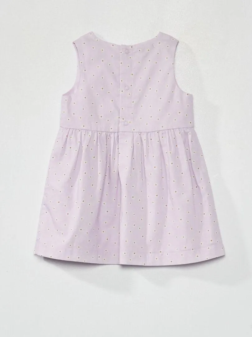 Robe en voile de coton avec imprimé - Violet