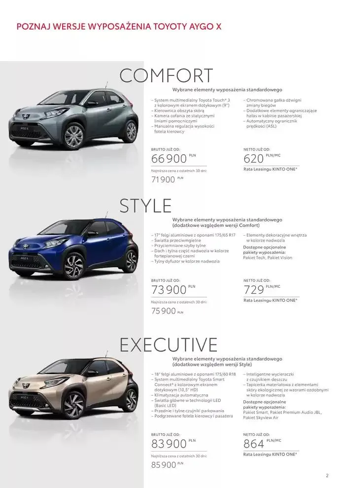 Gazetka Toyota AYGO X 2025 od 31 stycznia do 31 grudnia 2025 - Strona 2