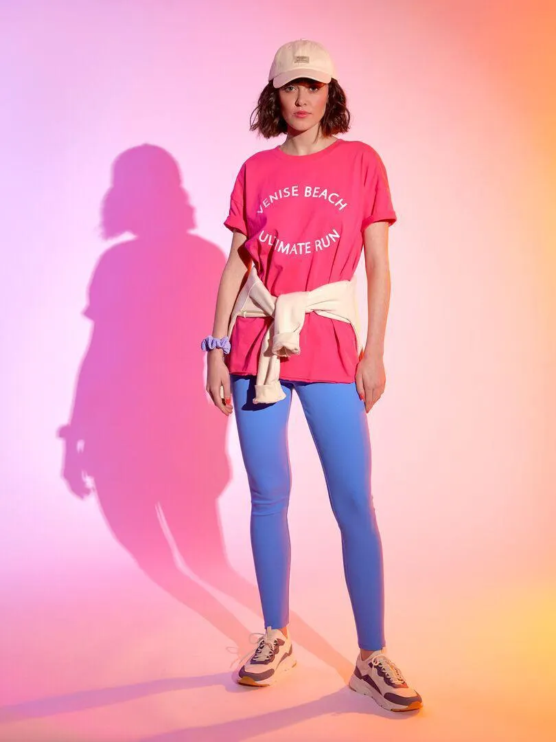 Legging de sport côtelé - Bleu