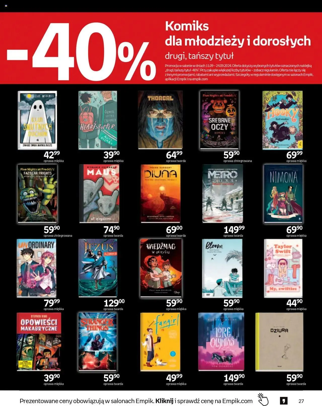 Gazetka Empik Gazetka od 11 września do 24 września 2024 - Strona 27
