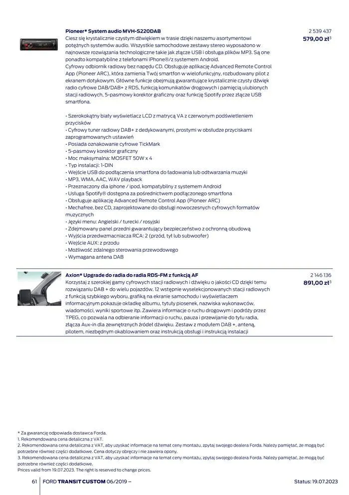 Gazetka NOWY FORD TRANSIT CUSTOM od 16 kwietnia do 16 kwietnia 2025 - Strona 61