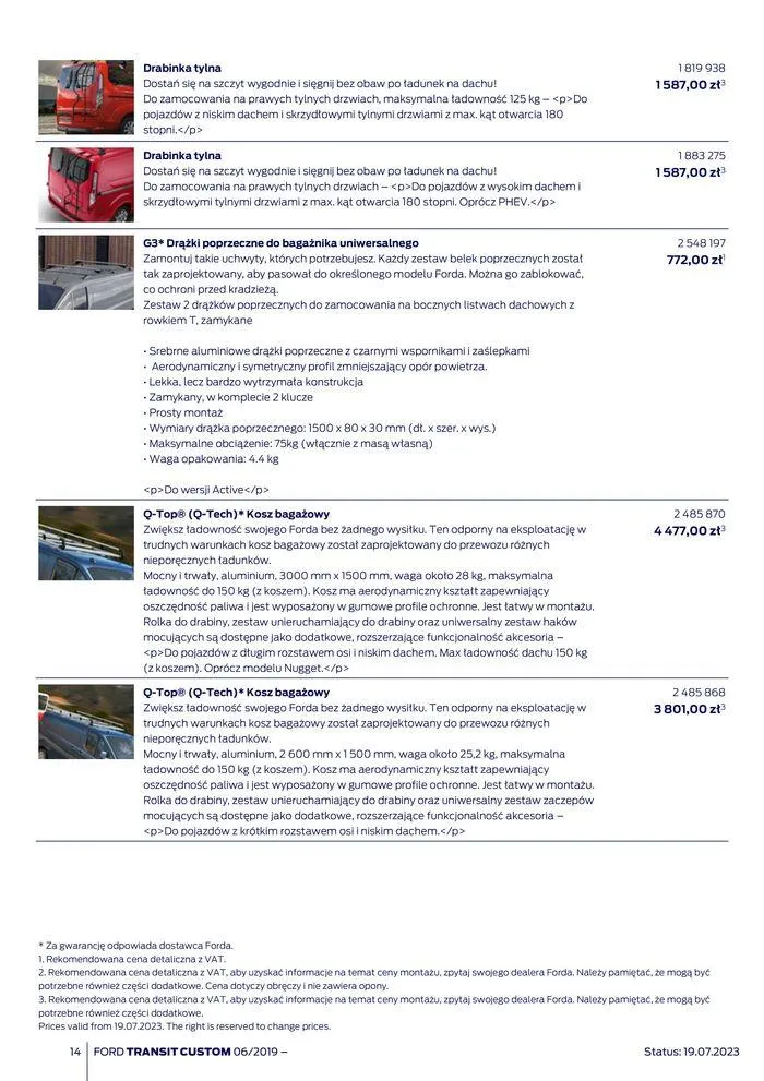 Gazetka NOWY FORD TRANSIT CUSTOM od 16 kwietnia do 16 kwietnia 2025 - Strona 14