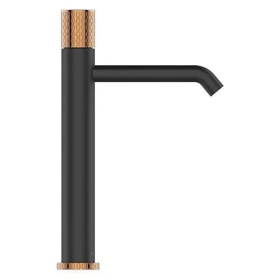 Bateria umywalkowa wysoka moonlight czarna/gold rose