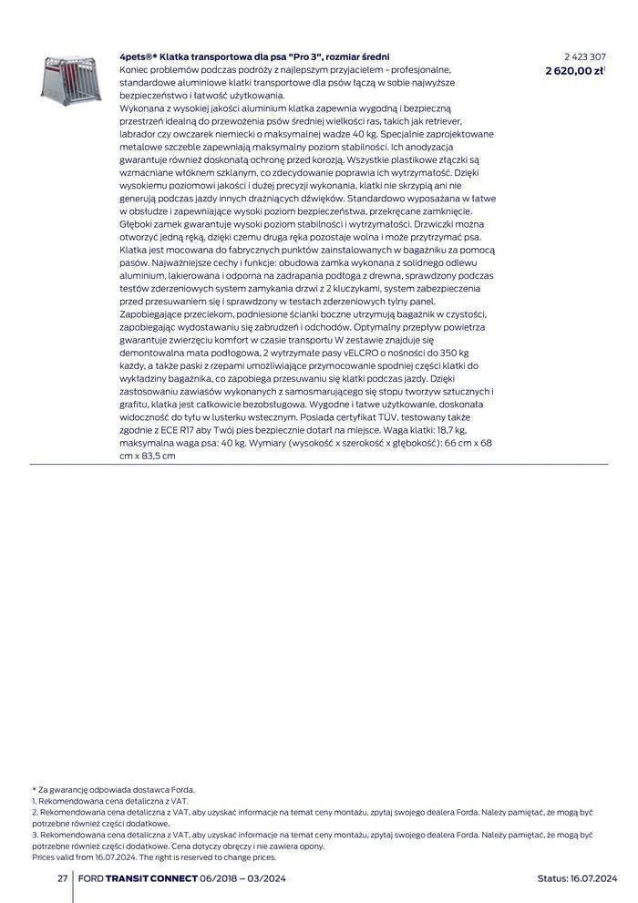 Gazetka FORD TRANSIT CONNECT od 3 sierpnia do 3 sierpnia 2025 - Strona 27