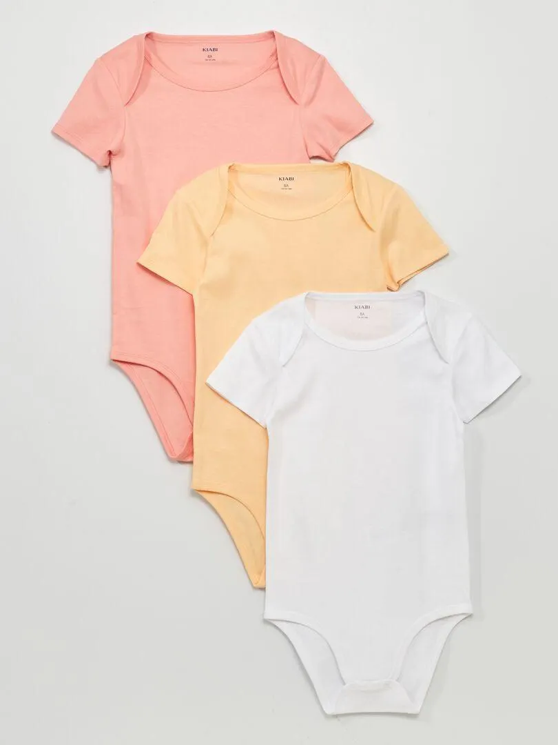 Lot de 3 bodies - Rose