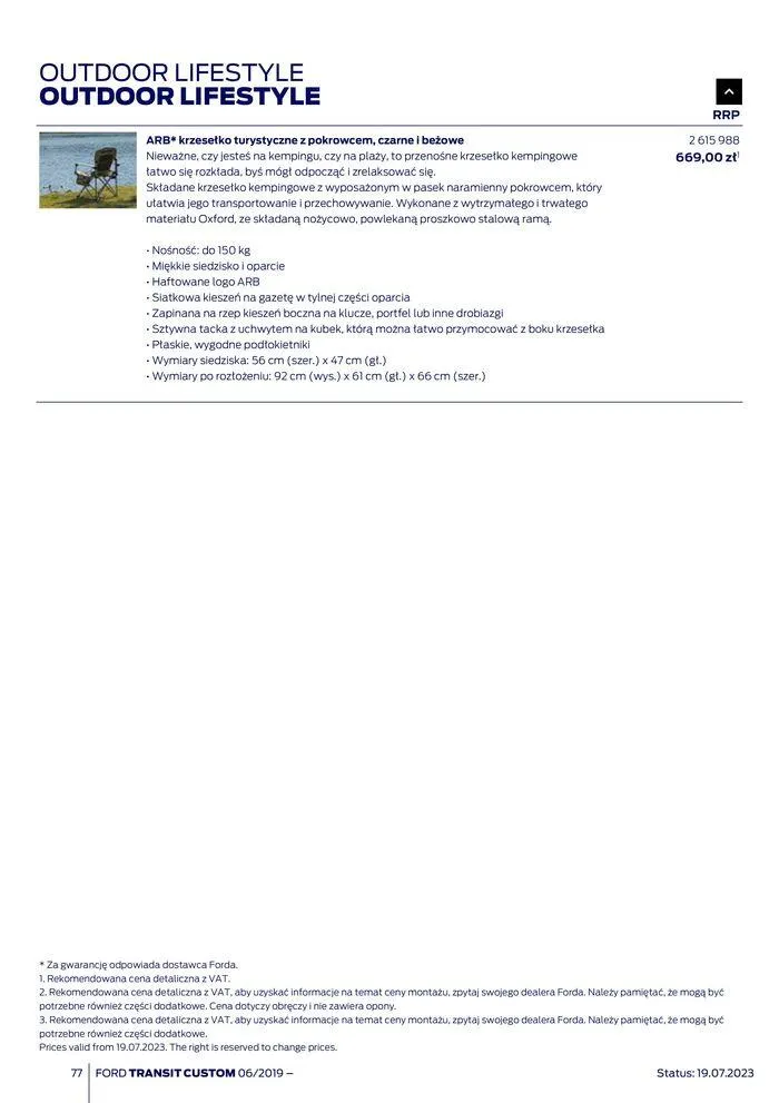 Gazetka NOWY FORD TRANSIT CUSTOM od 16 kwietnia do 16 kwietnia 2025 - Strona 77