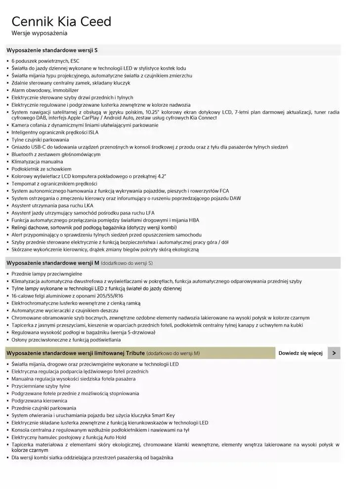 Gazetka Kia Ceed Cennik 2025 od 21 lutego do 31 grudnia 2025 - Strona 4