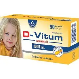 D-Vitum Witamina D3 1000j.m Kapsułki Twist-Off 90 szt.