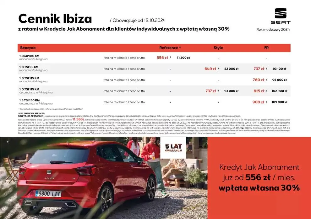 Gazetka SEAT Ibiza - Katalog i cennik od 23 października do 23 października 2025 - Strona 6