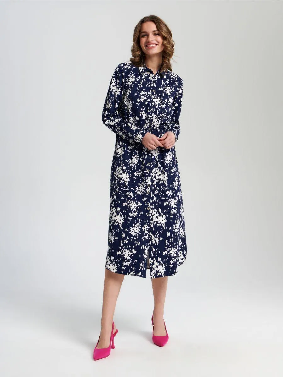 Sukienka midi koszulowa