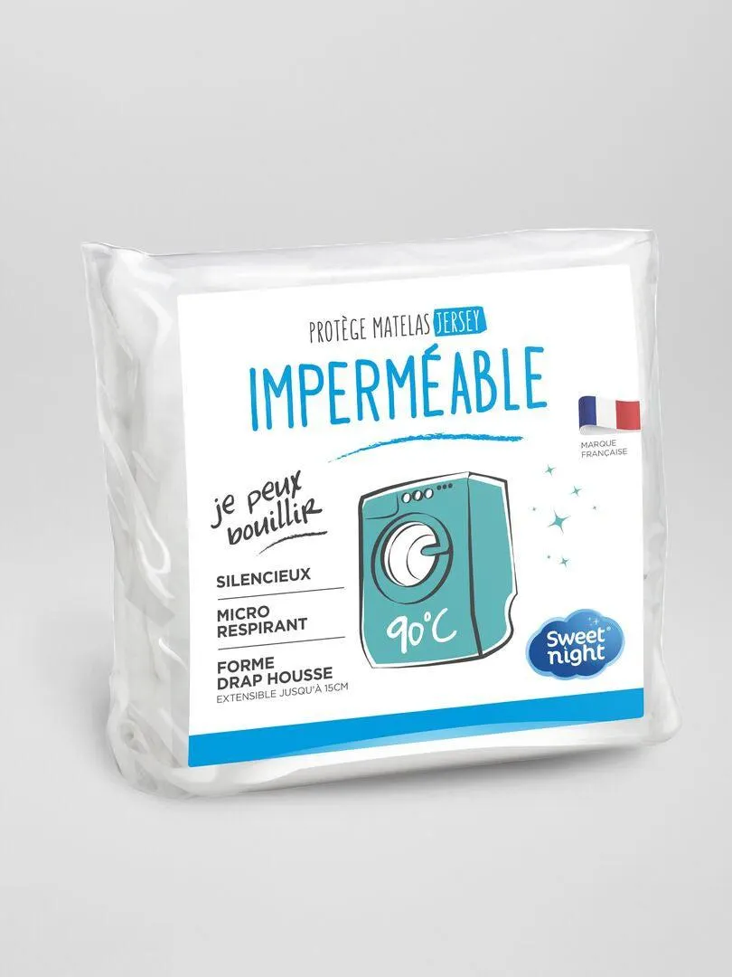 Protège matelas bébé imperméable - blanc