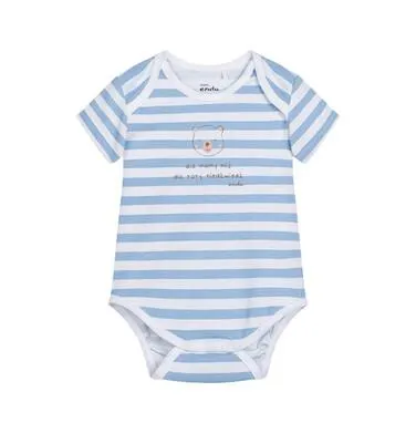 Body z krótkim rękawem dla dziecka do 2 lat, z misiem i napisem dla mamy miś dla taty niedźwiedź, w paski