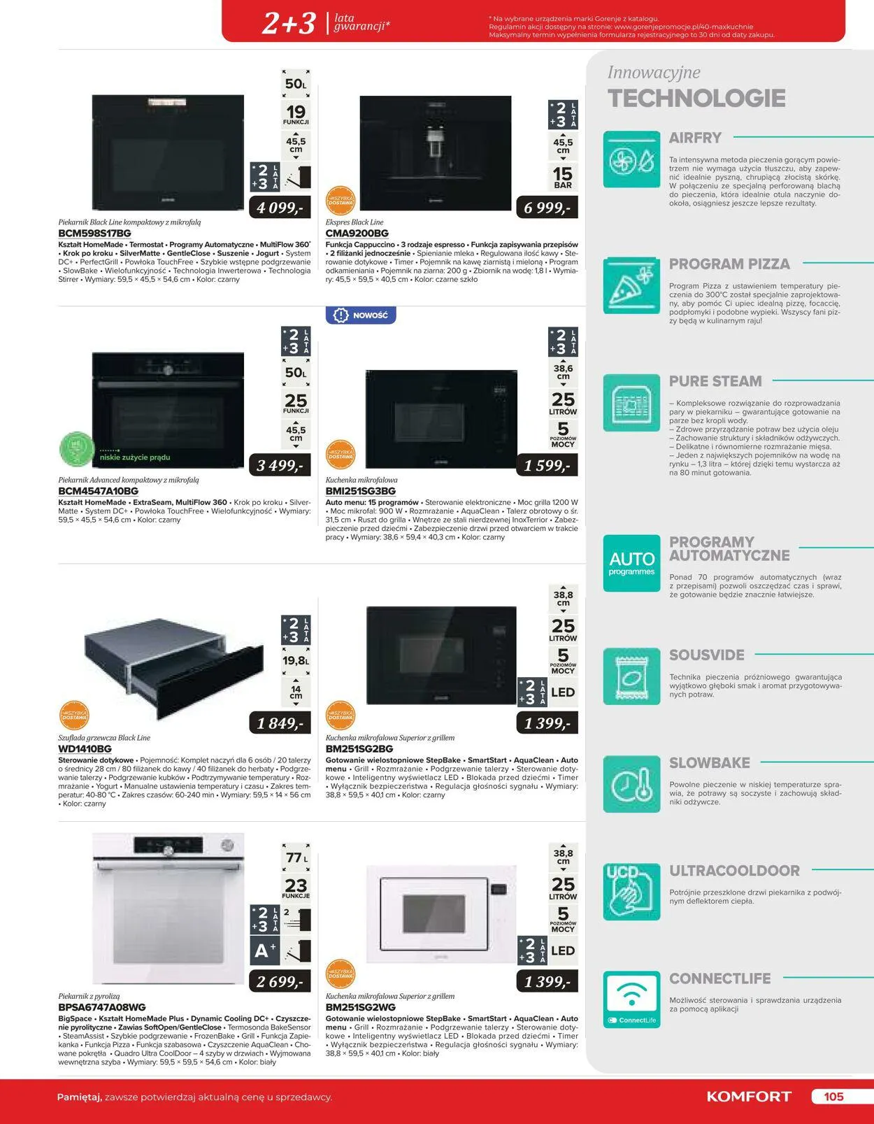 Gazetka Komfort Aktualna gazetka od 25 października do 31 stycznia 2024 - Strona 104