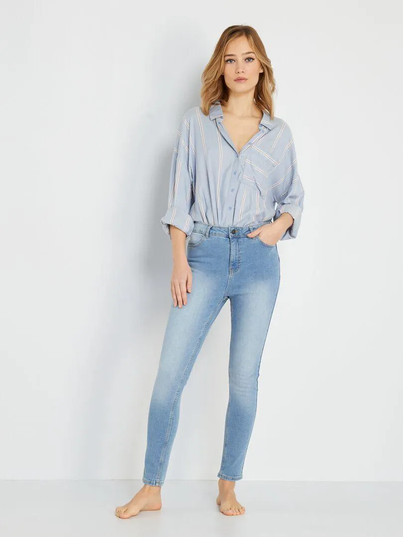 Jean skinny push-up longueur - L28 - Triple stone