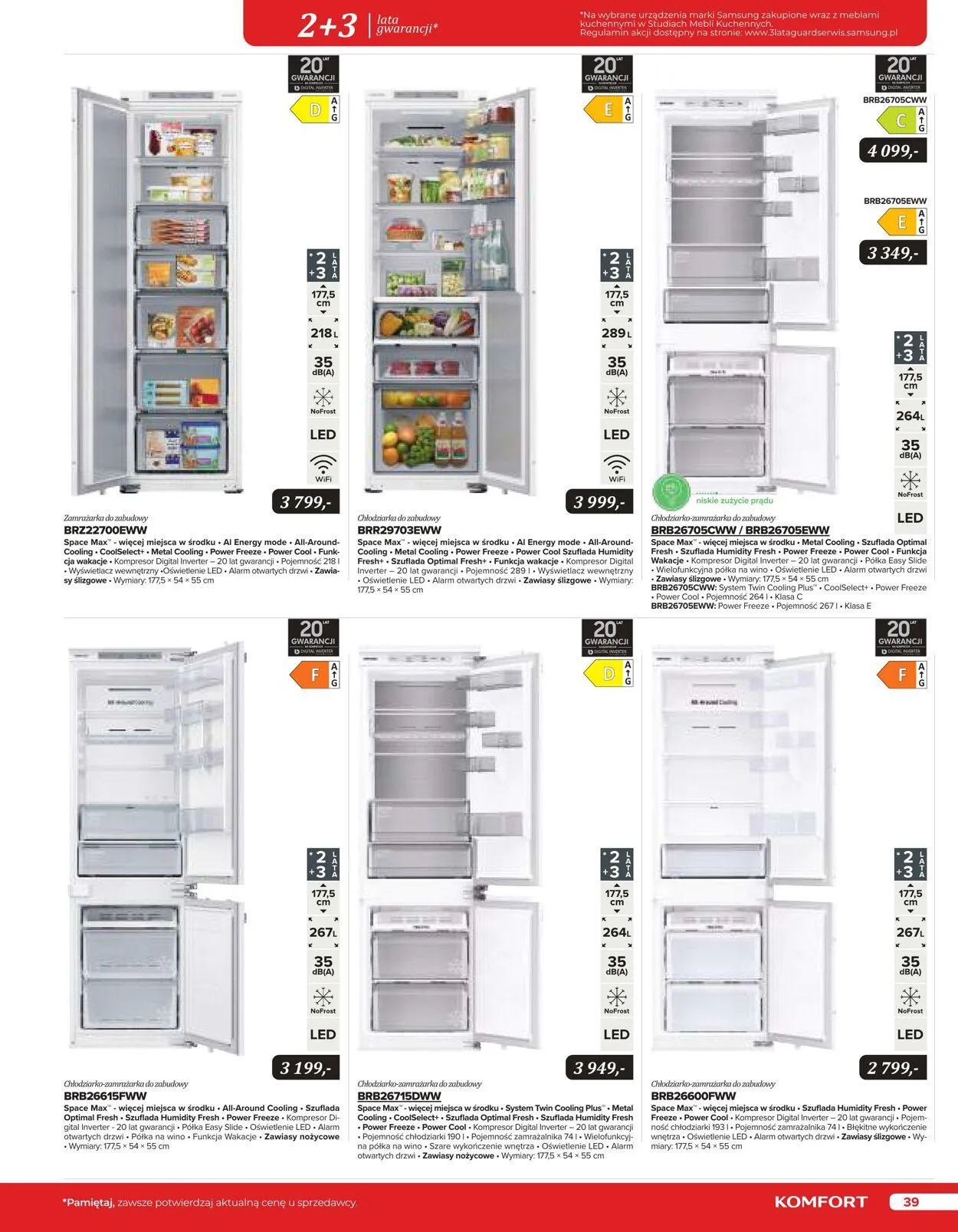 Gazetka Komfort Aktualna gazetka od 25 października do 31 stycznia 2024 - Strona 39