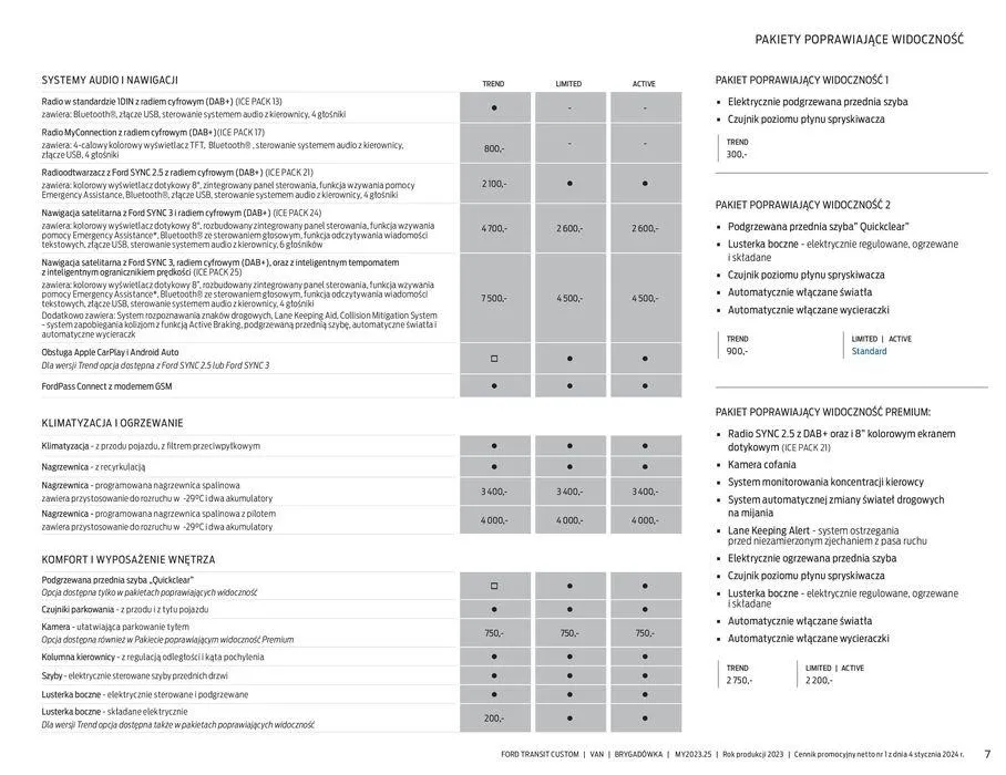 Gazetka FORD TRANSIT CUSTOM od 16 kwietnia do 16 kwietnia 2025 - Strona 7