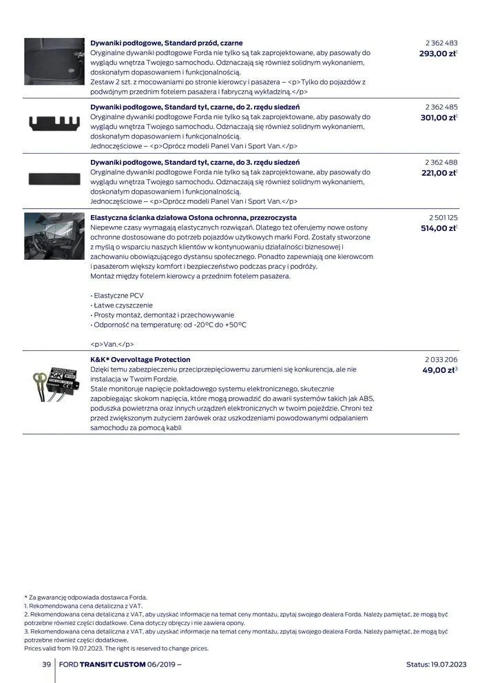 Gazetka NOWY FORD TRANSIT CUSTOM od 16 kwietnia do 16 kwietnia 2025 - Strona 39