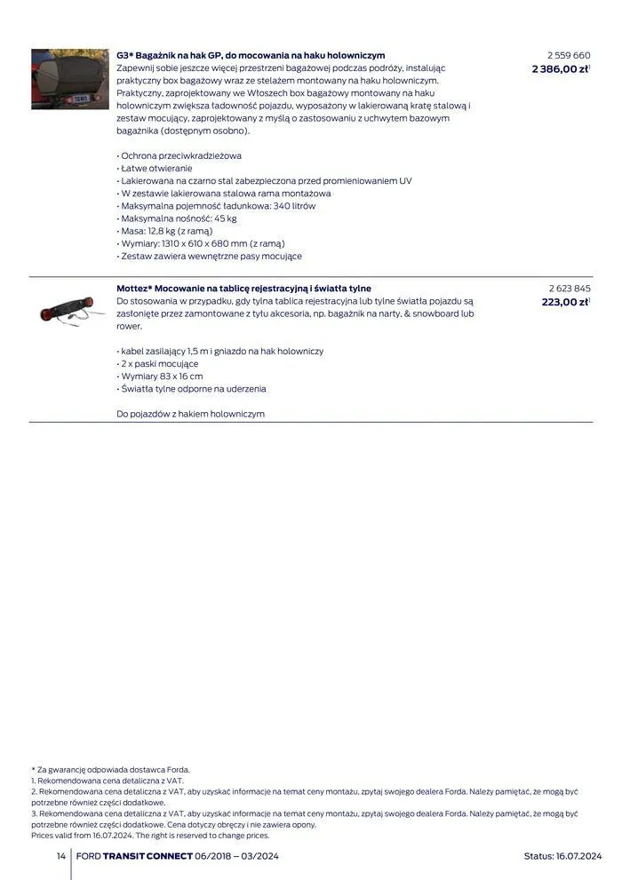 Gazetka FORD TRANSIT CONNECT od 3 sierpnia do 3 sierpnia 2025 - Strona 14