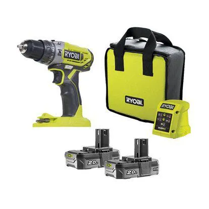 Ryobi Wiertarko-wkrętarka R18PD2-220S, z akumulatorami 18V