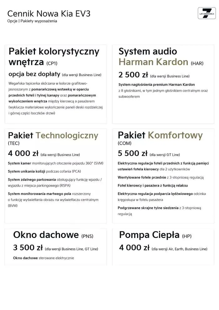 Gazetka Nowa Kia EV3 Cennik 2025  od 21 lutego do 31 grudnia 2025 - Strona 6
