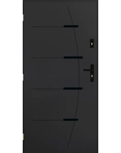 Drzwi zewnętrzne Indiana antracyt 90 lewe kpl PANTOR