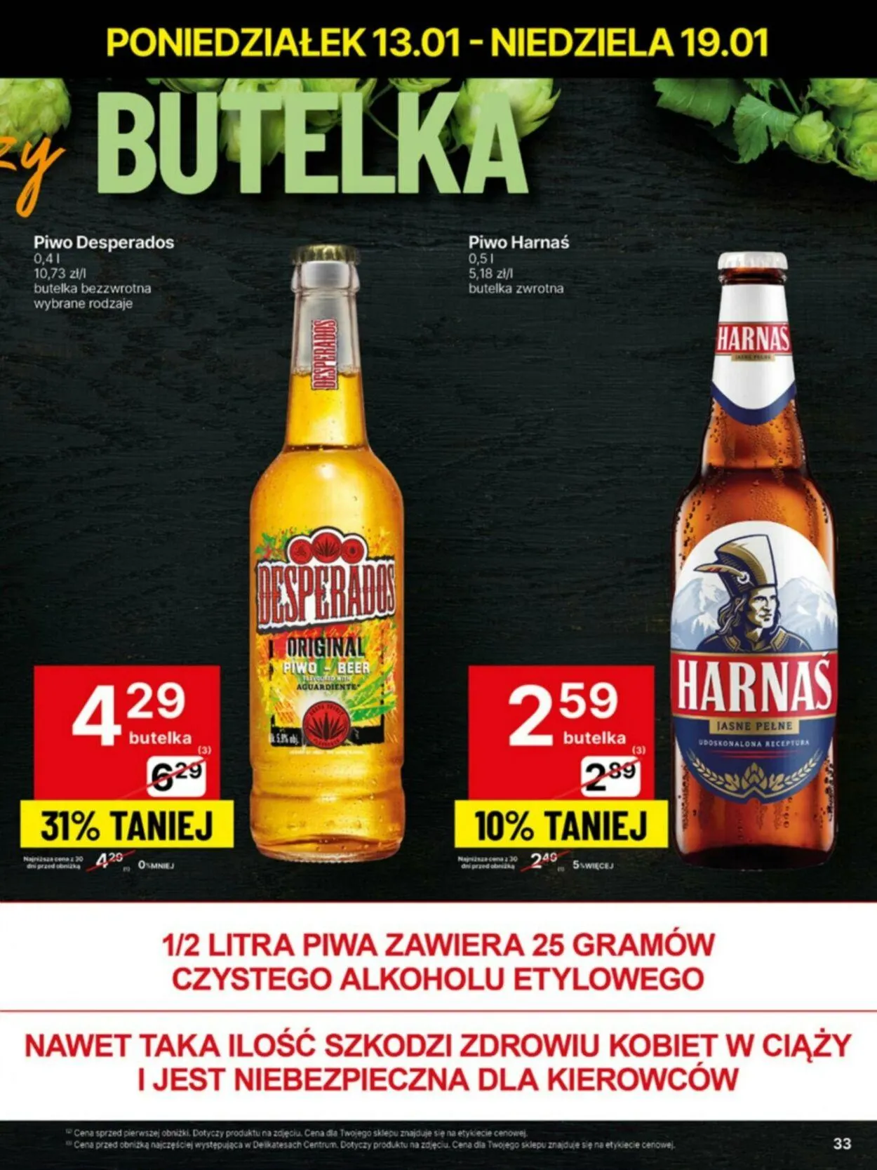 Gazetka Delikatesy Centrum Aktualna gazetka od 13 stycznia do 19 stycznia 2025 - Strona 33