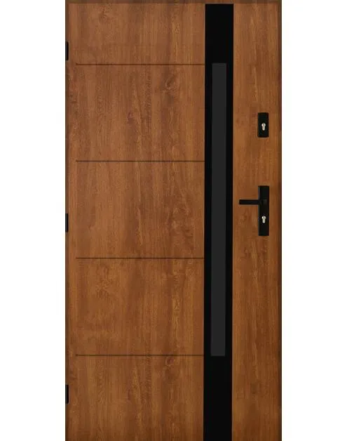 Drzwi zewnętrzne Laos złoty dąb 90 lewe kpl SEDRO