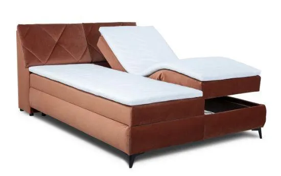 Łóżko kontynentalne Mix Moris 160 rudy