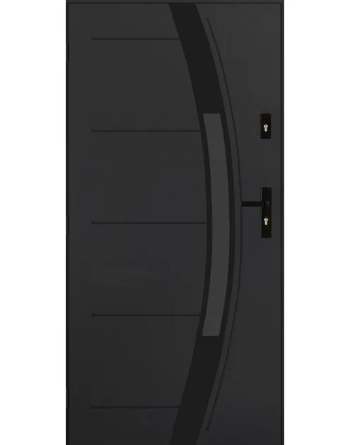 Drzwi zewnętrzne Amazonka antracyt 90 lewe kpl PANTOR