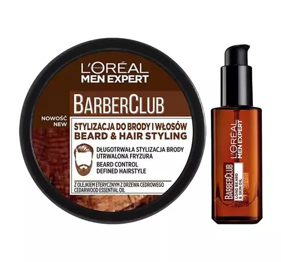 LOREAL MEN EXPERT BARBER CLUB KREM DO STYLIZACJI + OLEJEK DO BRODY