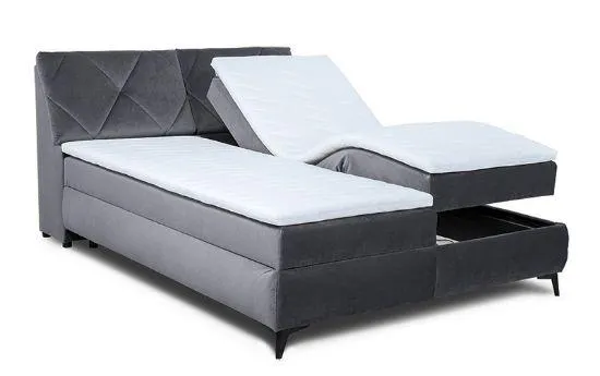 Łóżko kontynentalne Mix Moris 160 popiel