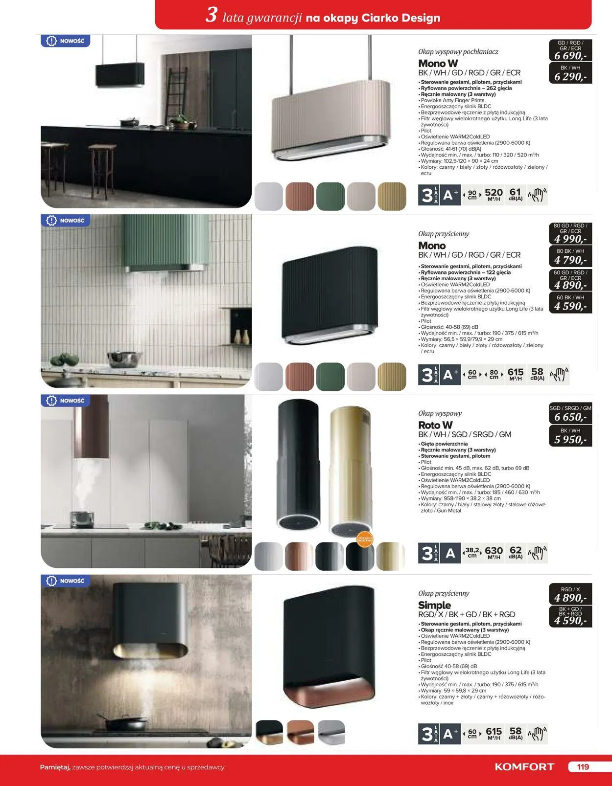 Gazetka Komfort Aktualna gazetka od 25 października do 31 stycznia 2024 - Strona 118