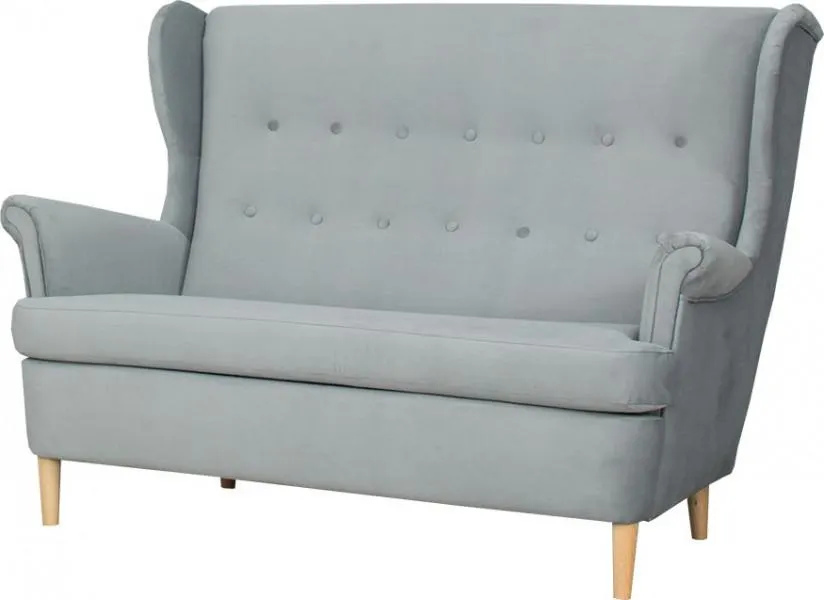 Sofa 2-osobowa Werina (plusz szary)