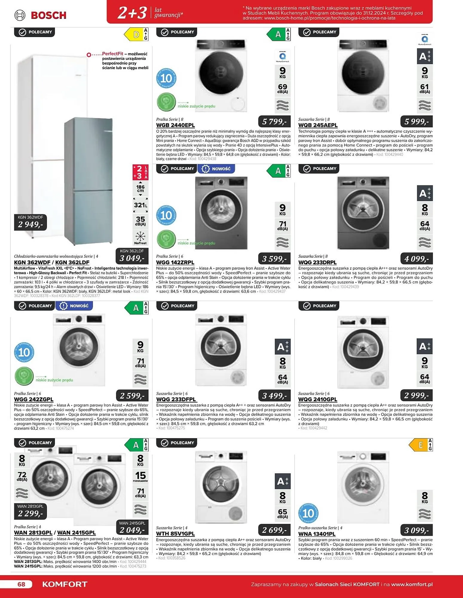 Gazetka Komfort gazetka od 11 września do 31 grudnia 2024 - Strona 68