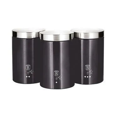 Zestaw 3 pojemników na żywność Carbon Pro, szary