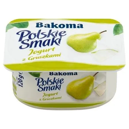 BAKOMA POLSKIE SMAKI JOGURT Z GRUSZKAMI 120 G 0.12 kg