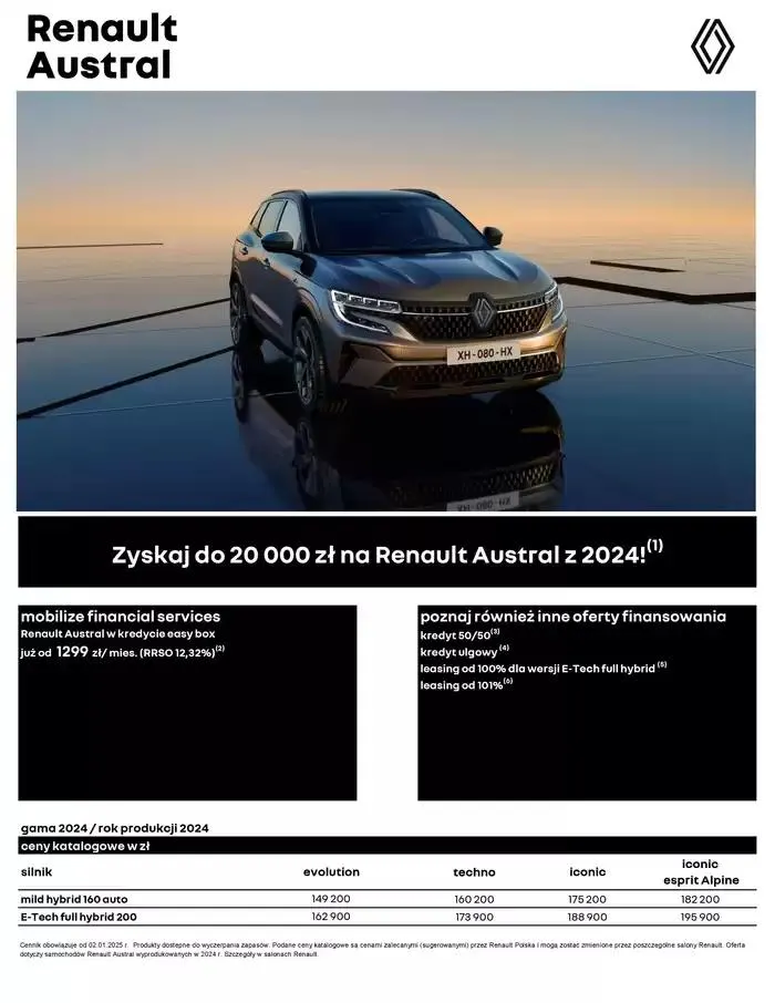 Gazetka Renault Austral od 4 stycznia do 4 stycznia 2026 - Strona 1