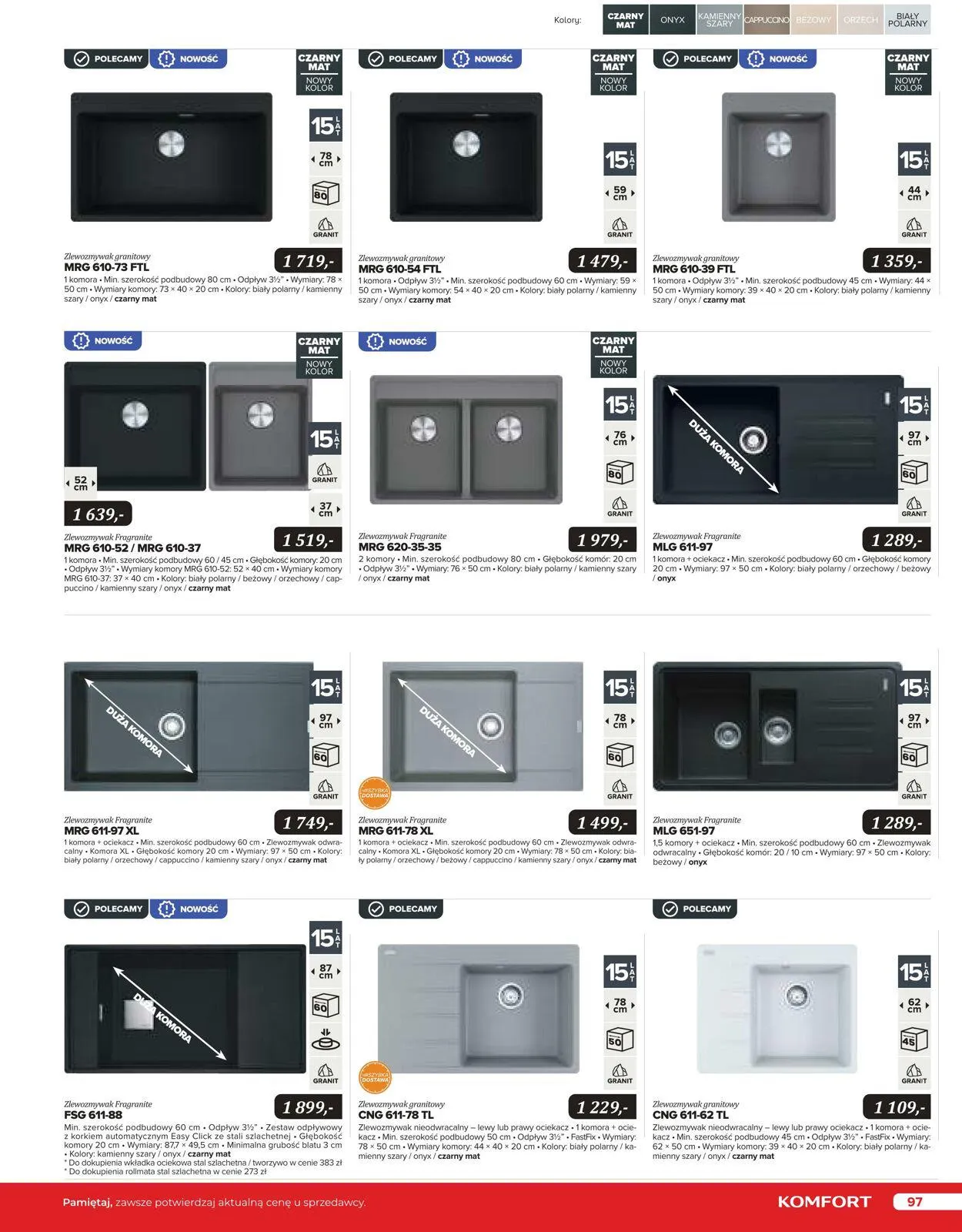 Gazetka Komfort Aktualna gazetka od 25 października do 31 stycznia 2024 - Strona 96