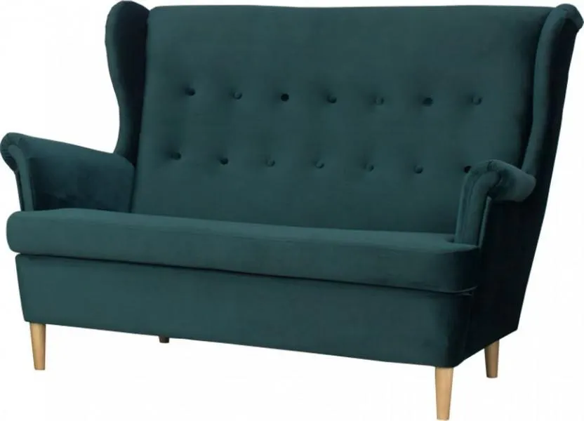 Sofa 2-osobowa Werina (plusz zieleń)