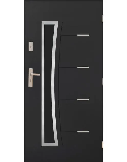 Drzwi zewnętrzne Bristol antracyt 80 prawe kpl PANTOR