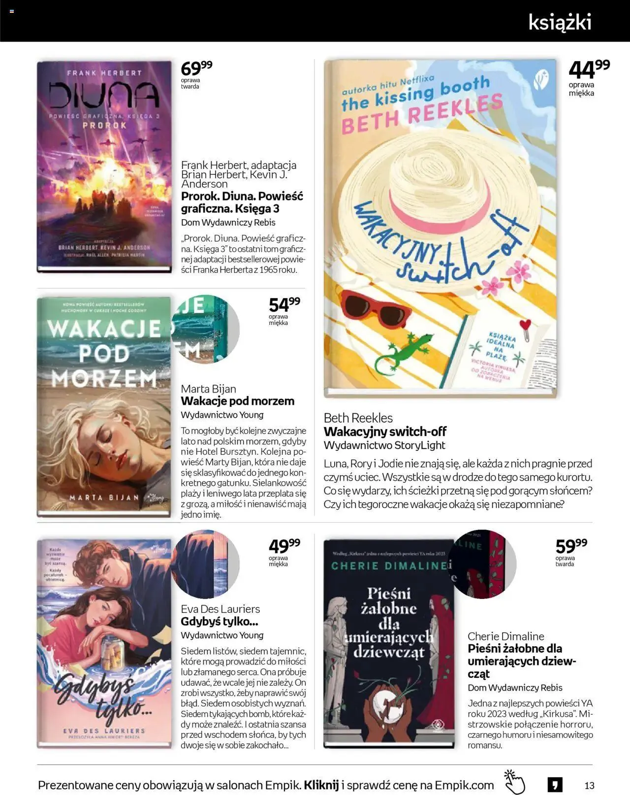 Gazetka Empik Gazetka od 31 lipca do 13 sierpnia 2024 - Strona 13