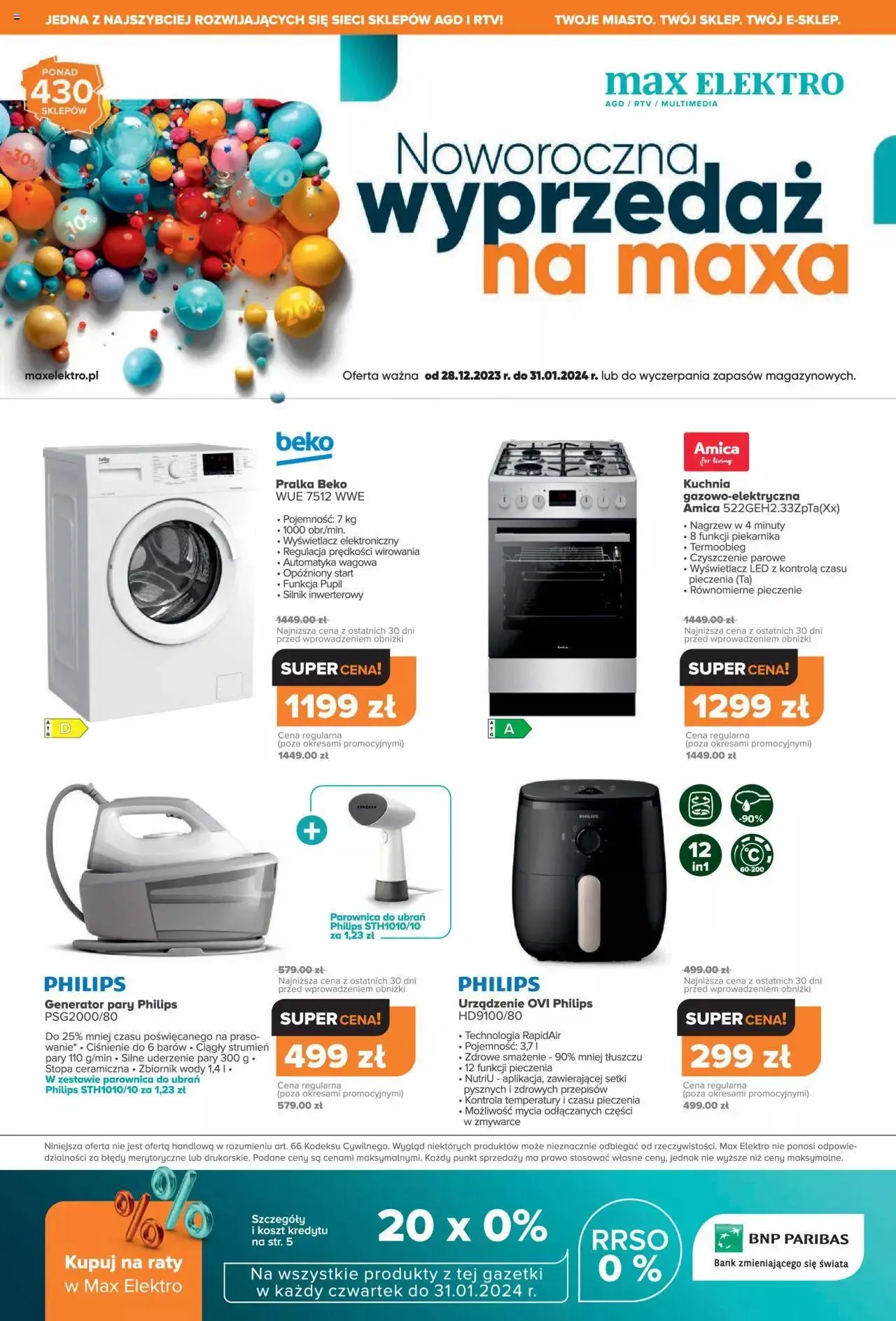 Gazetka Max elektro Gazetka od 28 grudnia do 31 stycznia 2024 - Strona 